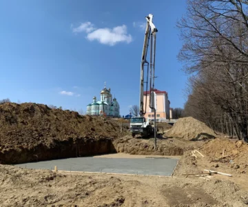 Свято-Вознесенський чоловічий монастир, село Банчени, Чернівецька область. Будівництво станції очищення стоків.